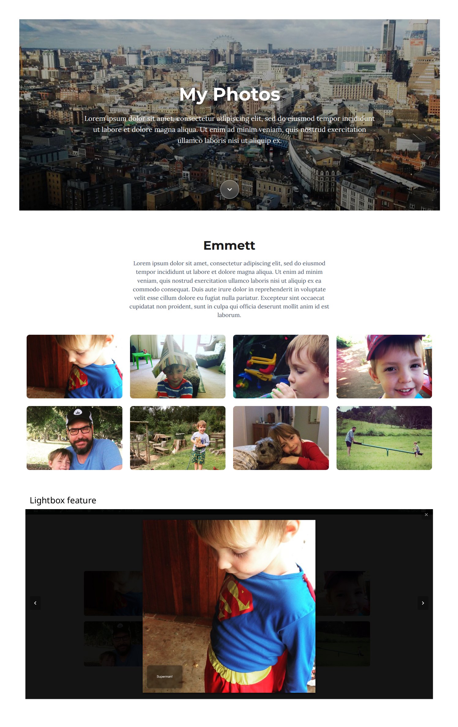 Simple Image Gallery example screenshot